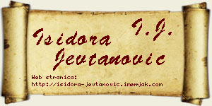 Isidora Jevtanović vizit kartica